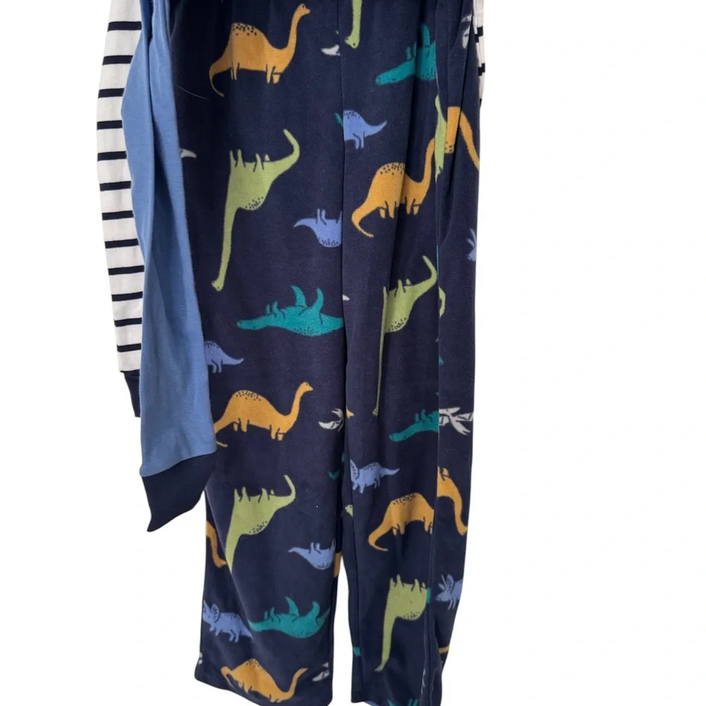 Carter's Blue Dinosaur Pajama Set with Stripes Boys Size 8